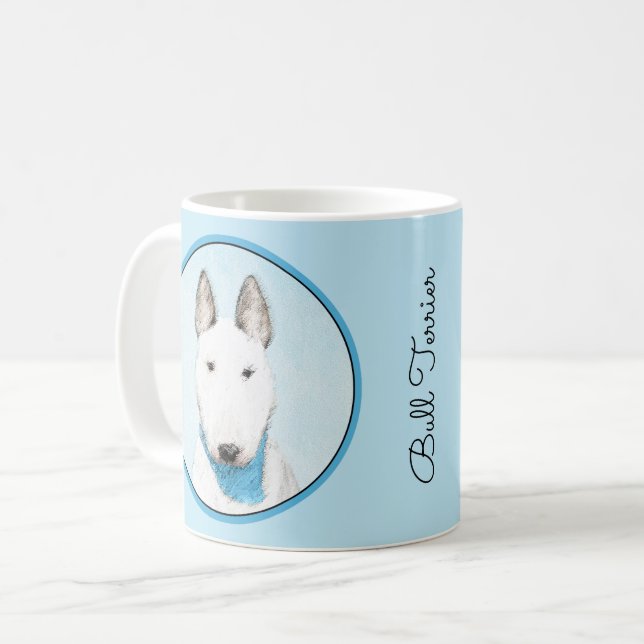 Mug Bull Terrier Peinture - Cute Original Dog Art (Devant gauche)