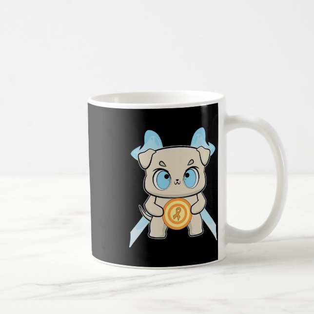 Mug Bulldog Anime Pup Sensibilisation à la leucémie  (Droite)