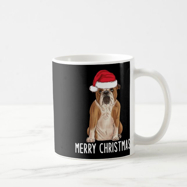 Mug Bulldog Bully Joyeux anglais Bulldog Noël 1 (Droite)