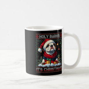 Mug Bulldog Noël Arbre Lumières Décorations Chien Aime