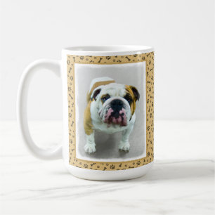 Mug Bulldog Painting - Joli art original chien