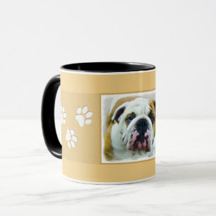 Mug Bulldog Painting - Joli art original chien