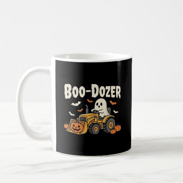 Mug Bulldozer fantôme de Halloween Boo-Dozer Design_1 (Gauche)