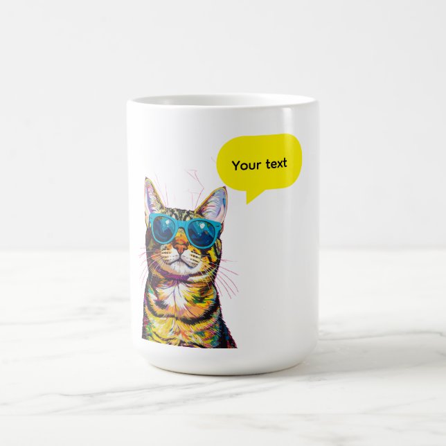 Mug Bulle de dialogue de chat drôle design (Centre)