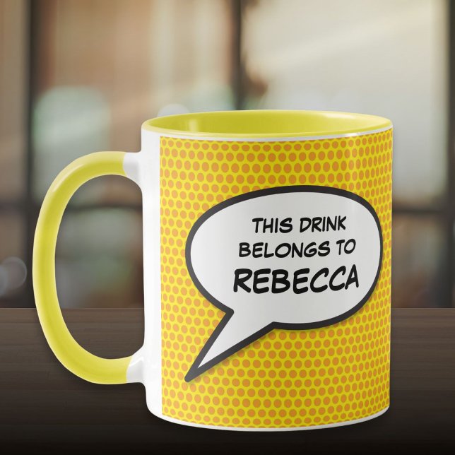 Mug Bulle de dialogue personnalisée drôle (Funny Personalized Speech Bubble Mug)