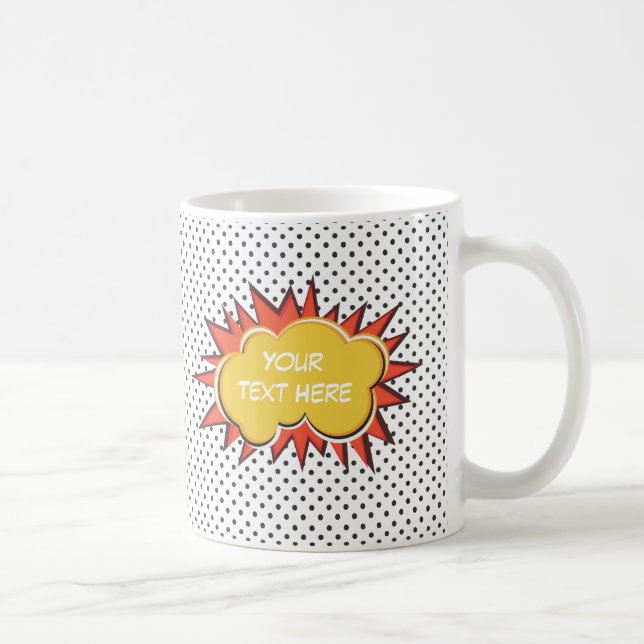 Mug Bulle de texte personnalisée de l'explosion du liv (Droite)