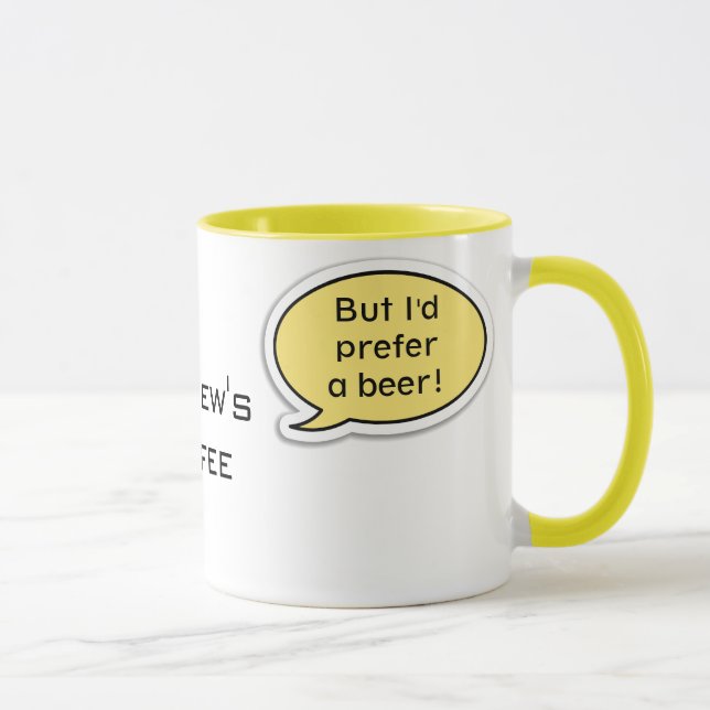 Mug Bulle jaune personnalisée de la parole (Droite)