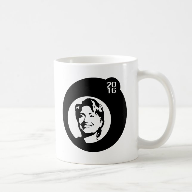 Mug bulle noire de hillary clinton (Droite)