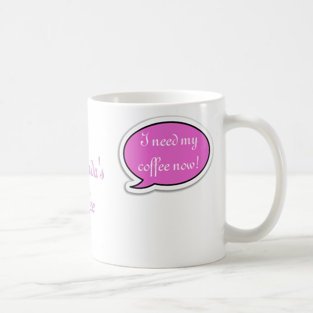 Mug Bulle rose personnalisée de la parole (Droite)