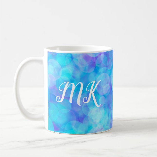 Mug Bulles de Bokeh bleu et violet (Gauche)