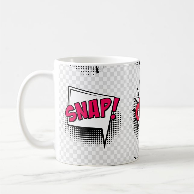 Mug Bulles de discours comiques avec ombre et texte mi (Gauche)