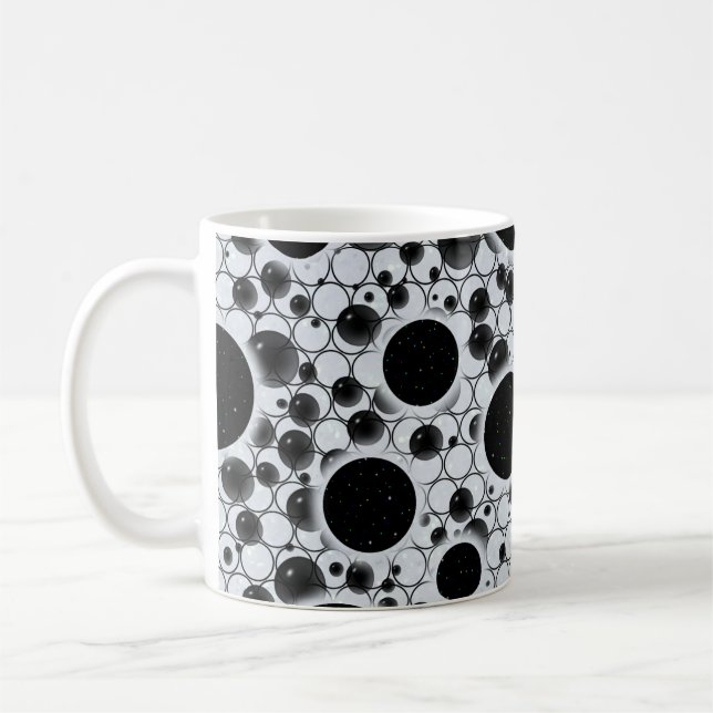 Mug Bulles d'espace - Paillettes blanches (Gauche)