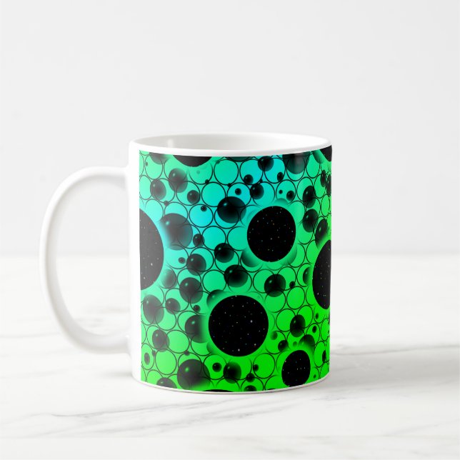 Mug Bulles d'espace - Taches - Vert/Cyan (Gauche)