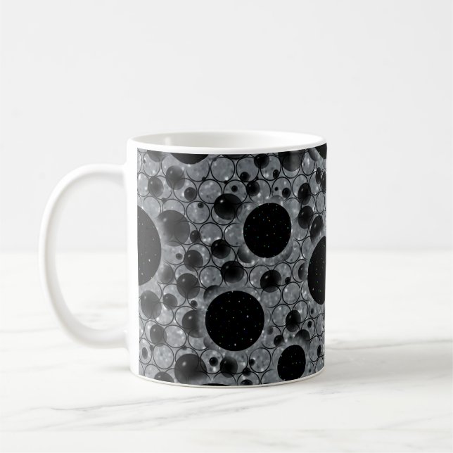 Mug Bulles d'espace tachetées - Paillettes argentées (Gauche)