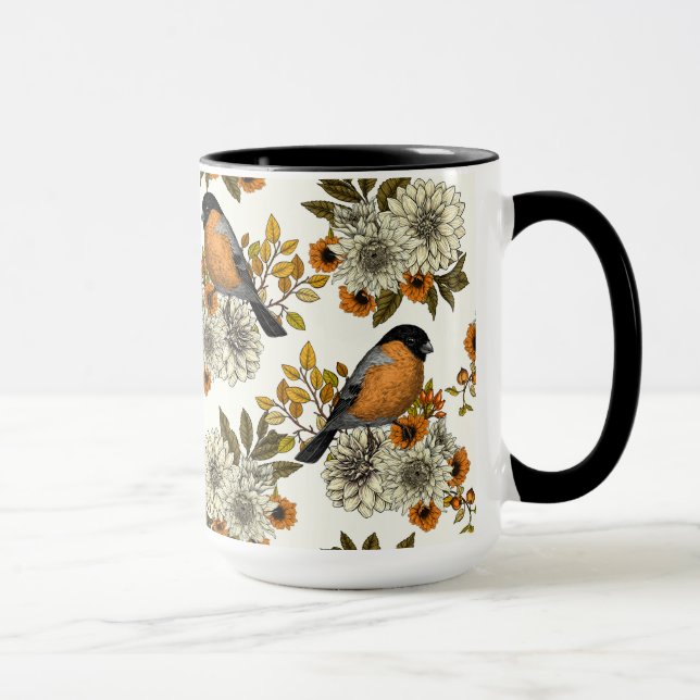 Mug Bullfinch on autumn florals 2 (Droite)
