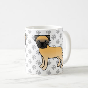 Mug Bullmastiff Fauve Chien de Dessin Animé Mignon