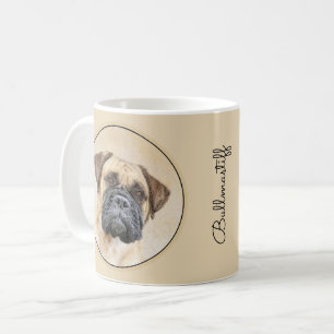 Mug Bullmastiff Painting - Cute Original Dog Art
