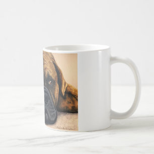 Mug Bullmastiff Waiting - Art de race de chien