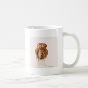 Mug Bun de noeud à cheveux rouges