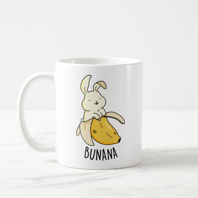 Mug Bunana Drôle Lapin Dans Un Pun De Banane (Gauche)
