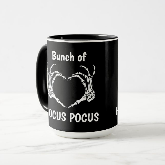 Mug BUNCH Personnalisé DE HOCUS POCUS Squelette Mains  (Devant gauche)