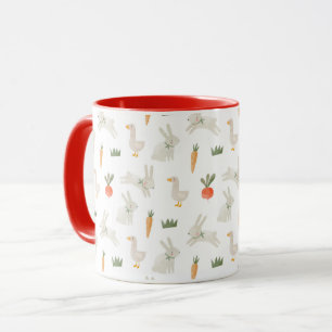 Mug Bunnies & Canards sur le Motif de ferme