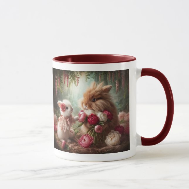 Mug Bunnies Love Peonies (Droite)