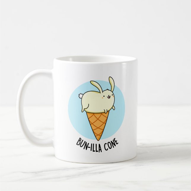 Mug Bunnilla Cone Funny Bunny Vanilla Pun crème glacée (Gauche)