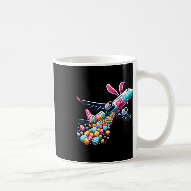 Mug Bunny Avion Easter Egg Mens Enfants Garçons Pâques (Droite)