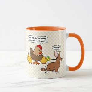 Mug Bunny fait chocolat poop drôle dessin animé