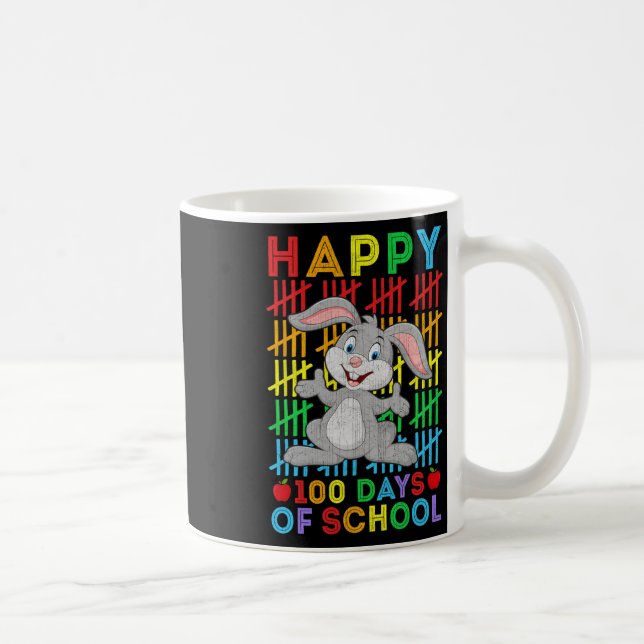 Mug Bunny Lovers Enseignant Étudiant Heureux 100 Jours (Droite)