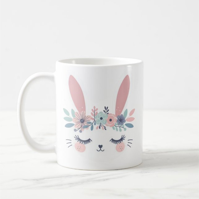 Mug Bunny Mug, Parfait pour Décor de Pâques, Cadeau (Gauche)