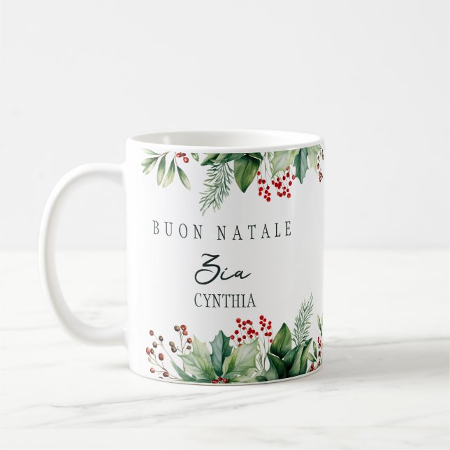 Mug Buon Natale Tante Zia (Gauche)