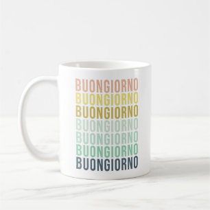 Mug Buongiorno Italien Bonjour Typographie Mignonne Co