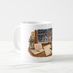 Mug Bureau d'écriture de lettre de Noël pour la papete