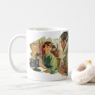 Mug Bureau d'entreprise vintage, PDG patron et secréta