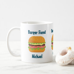 Mug Burger Fiend Hamburger Illustration personnalisée