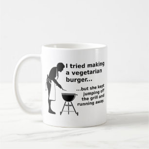 Mug Burger végétarien Drôle Viande Humour