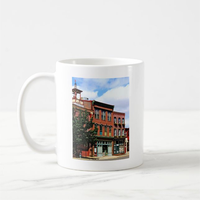 Mug Burlington NJ - Rue dans le quartier historique (Gauche)