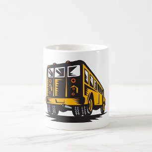 Mug Bus scolaire Retro Vintage Jaune