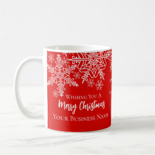 Mug Business Christmas Snowflon rouge