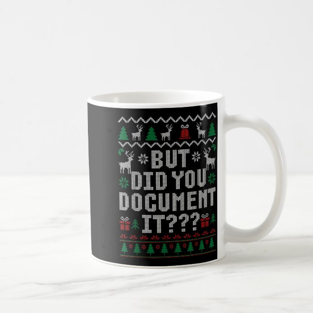 Mug But Did You Doent It Funny Office Christmas Ugly S (Droite)