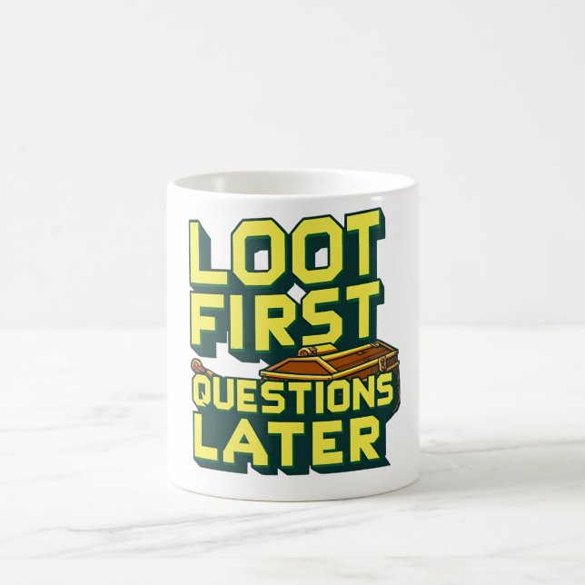 Mug Butin d'abord, questions plus tard – Citation de j (Centre)