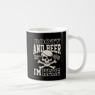 Mug Butin de Pirate Drôle & Crâne de Bière avec Os Cro