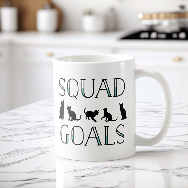 Mug Buts de l'équipe Drôle Chat Dame (Créateur téléchargé)