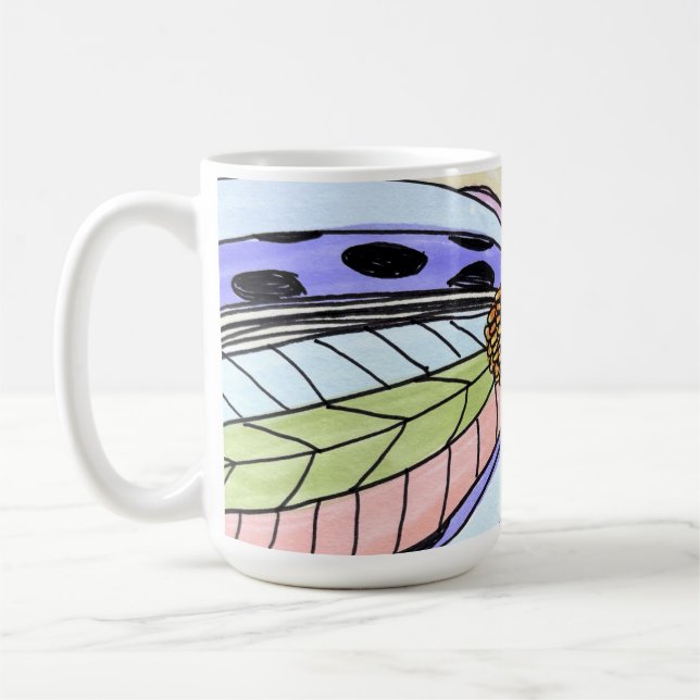 Mug Butterfly Flower Blank (Gauche)