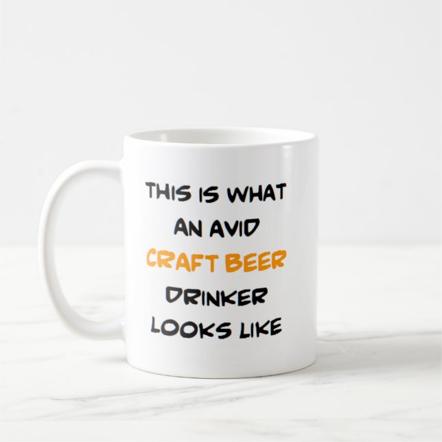 Mug buveur de bière artisanale, avide (Gauche)