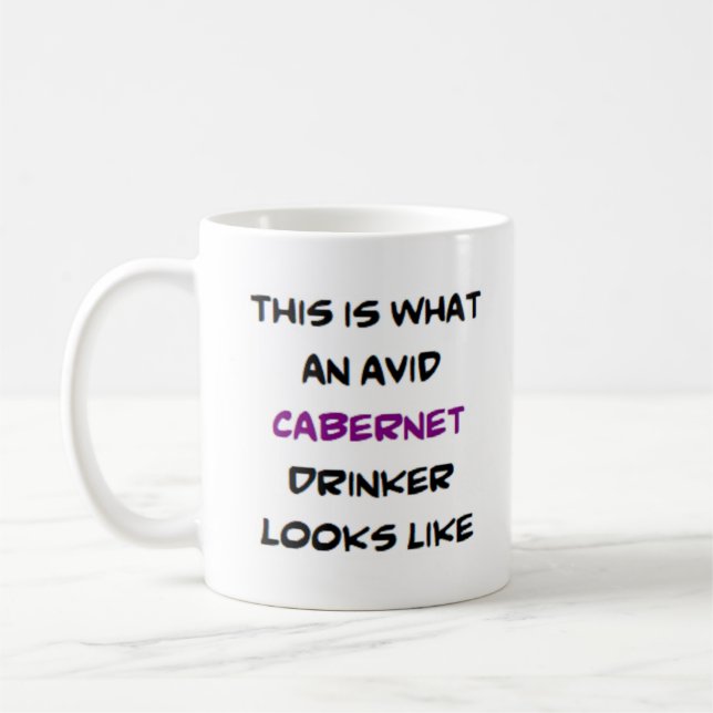 Mug buveur de cabernet, avide (Gauche)