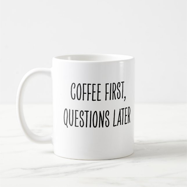Mug Buveur de café drôle pas une personne du matin (Gauche)