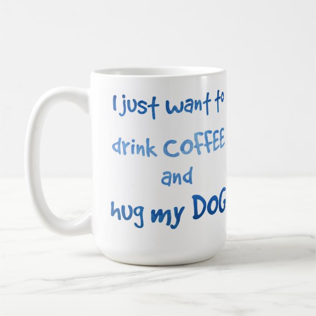 Mug Buvez du café Accrochez mon chien - Vet Tech - Chi (Gauche)